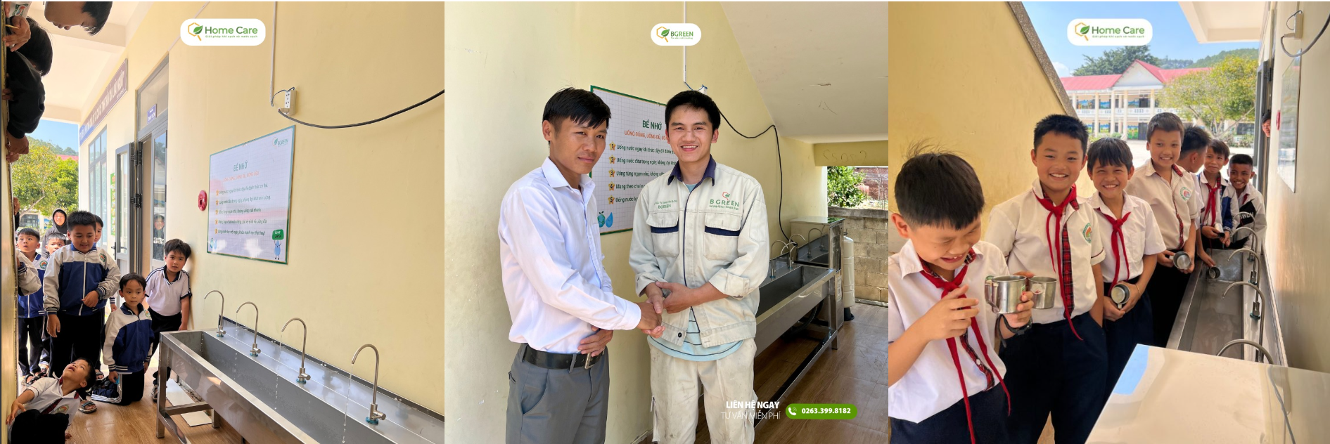Trường TH Tân Văn 1Hệ thống nước uống tại vòi