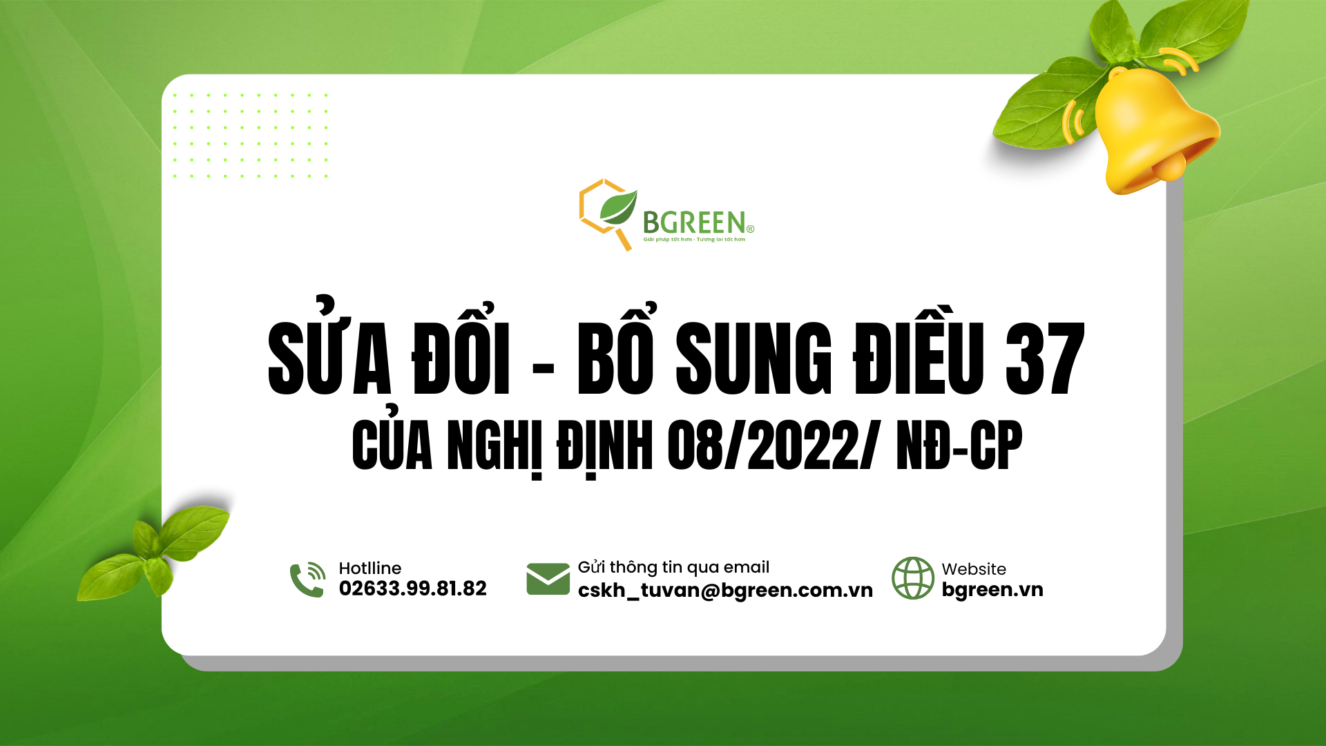 Sửa đổi, bổ sung Điều 37 – Nghị Định 08/2022/NĐ-CP