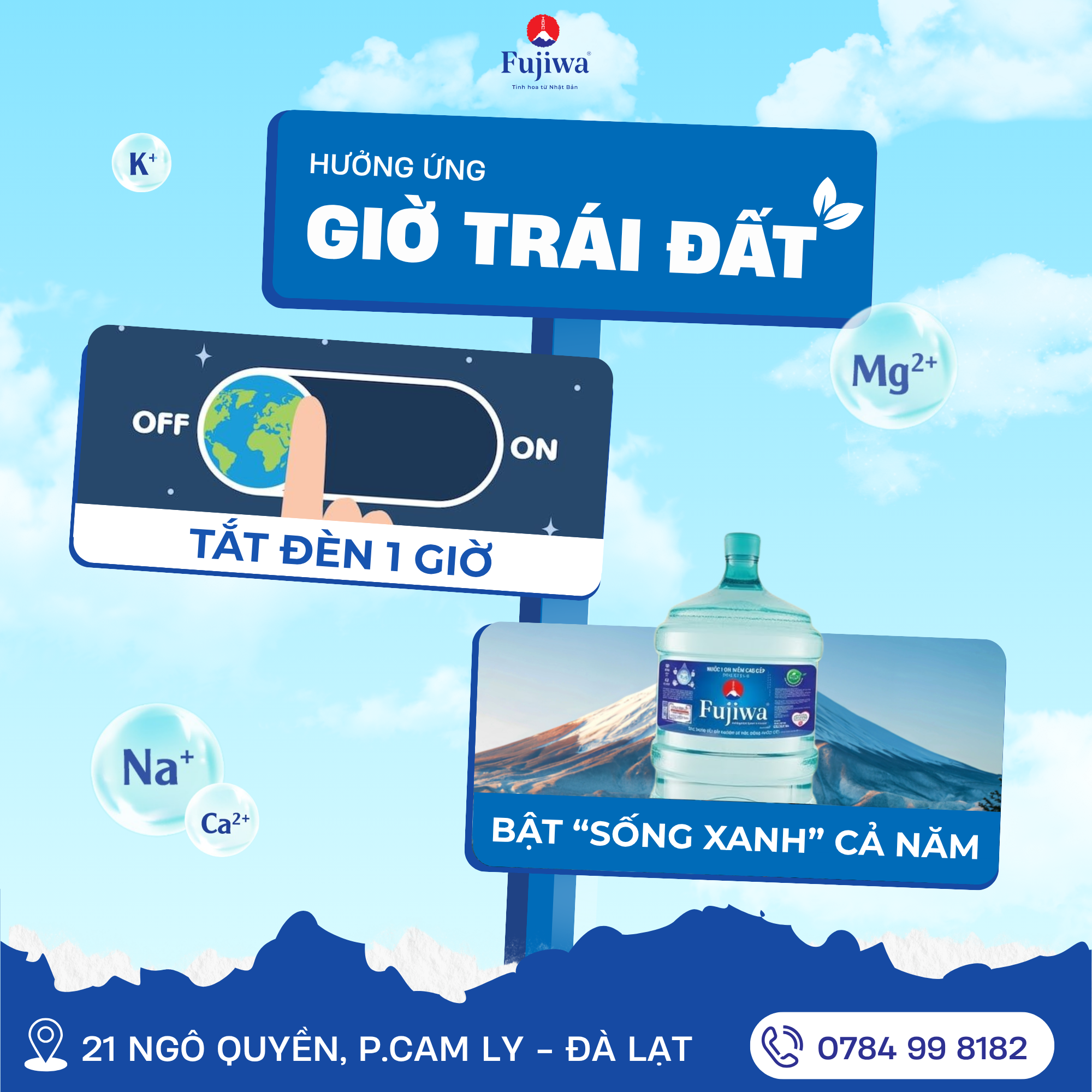 Nước Ion Kiềm Fujiwa: “Bật Sống Xanh” Hưởng Ứng Giờ Trái Đất